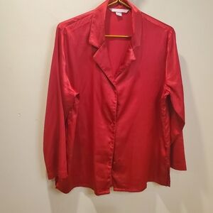 Victoria's Secret red bottom down pijama Top size S